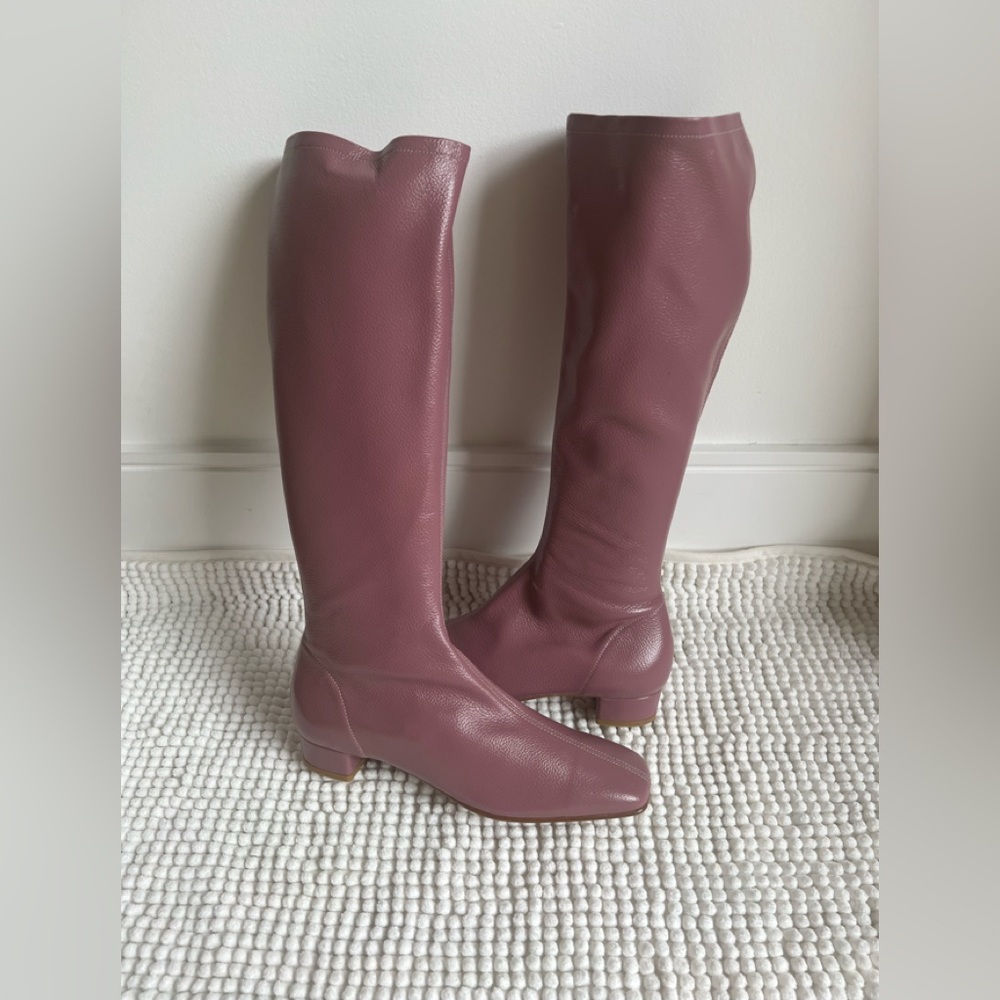 BY FAR Edie Lavender Gloss Grained Leather